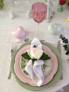 assiette rose