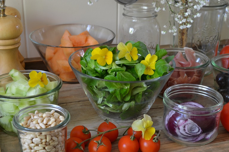 ingrédients de la salade Jar