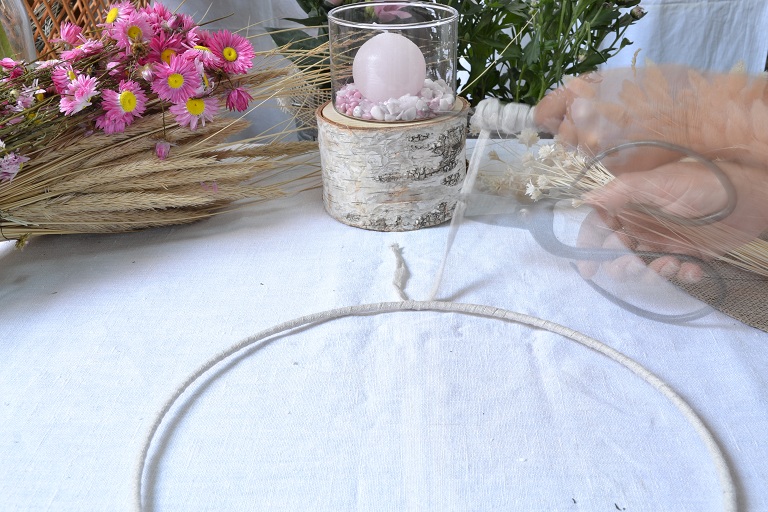 cercle abat jour recouvert