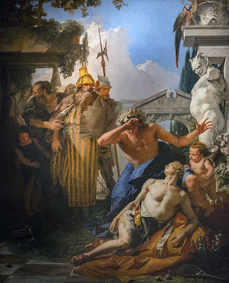 Mort de Hyacinthos, Tiepolo