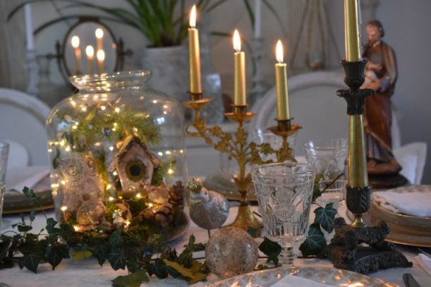 Chandelier église doré